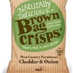 Brown Bag Crisp West Country Cheddar and Onion 20 x 40g
