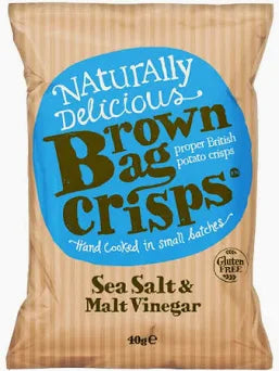 Brown Bag Crisp Sea Salt and Malt Vinegar 20 x 40g