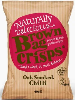 Brown Bag Crisps Oak Smoked Chilli 20 x 40g