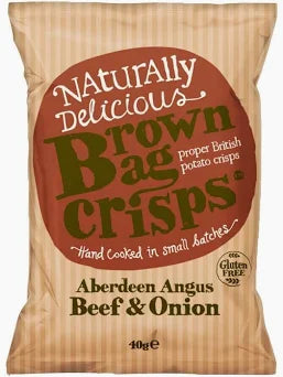 Brown Bag Crisp Aberdeen Angus Beef Onion 20 x 40g