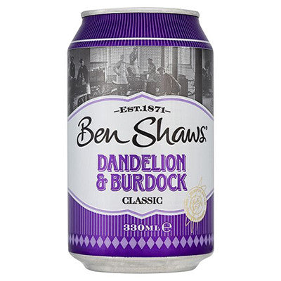 Ben Shaws Dandelion & Burdock Cans from BJ Supplies | Cash & Carry Wholesale